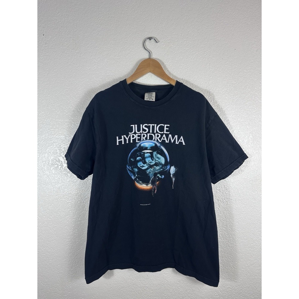 Justice Hyperdrama 2025 US Tour Black Graphic T-Shir